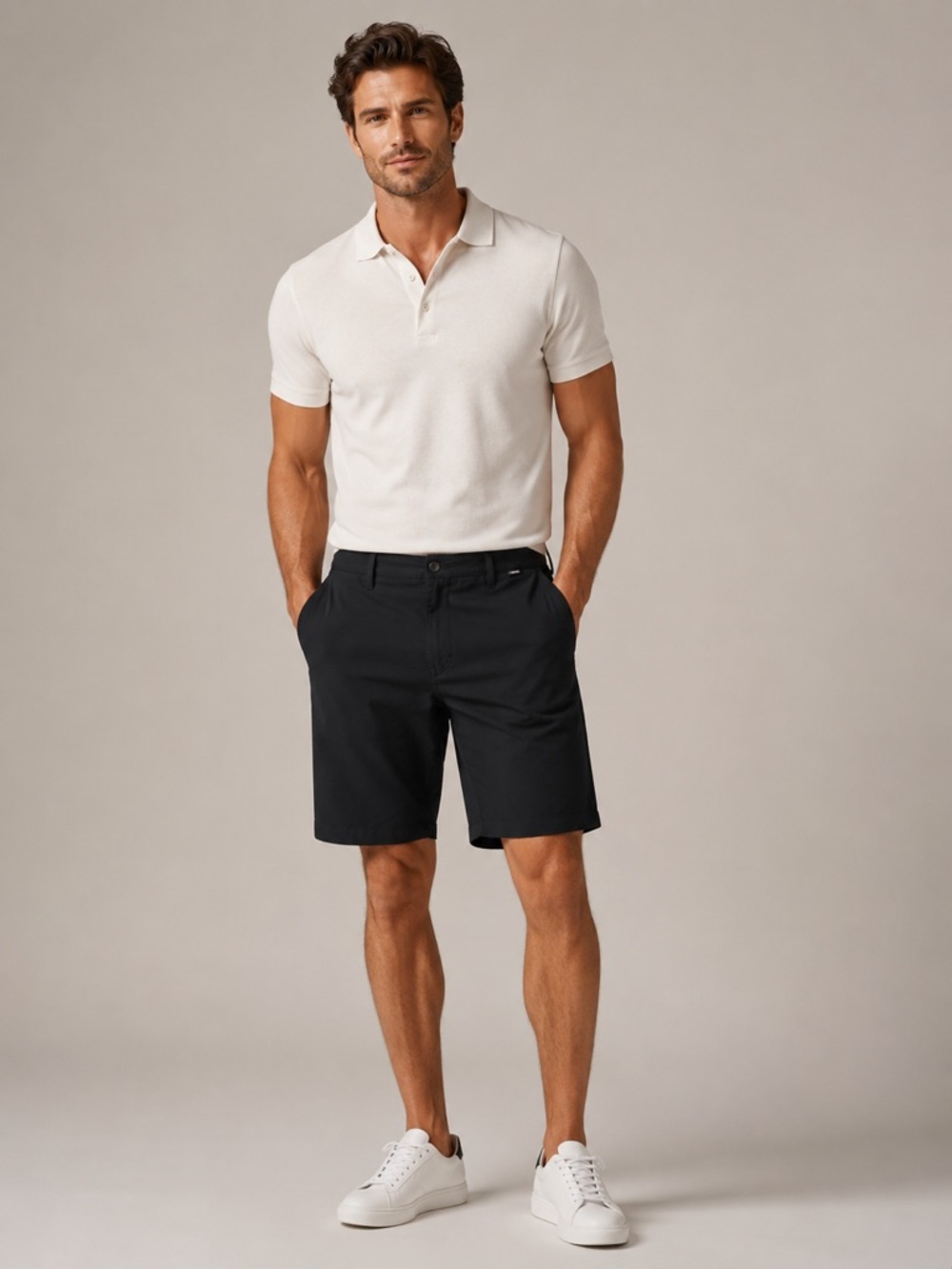 Hurley Black Flat-Front Performance Shorts
